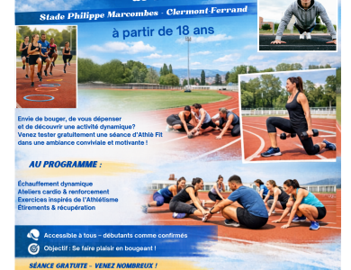 Une séance découverte d’Athlé Fit ouverte à tous le 9 mai au Stade Philippe Marcombes